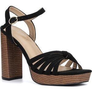 OLIVIA MILLER Women’s Black Galia Heel Sandals
